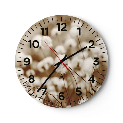 Nástenné hodiny - Chlpatý lán - 30x30 cm