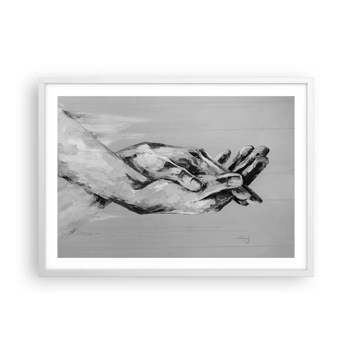 Plagát v bielom ráme - Začiatok… - 70x50 cm