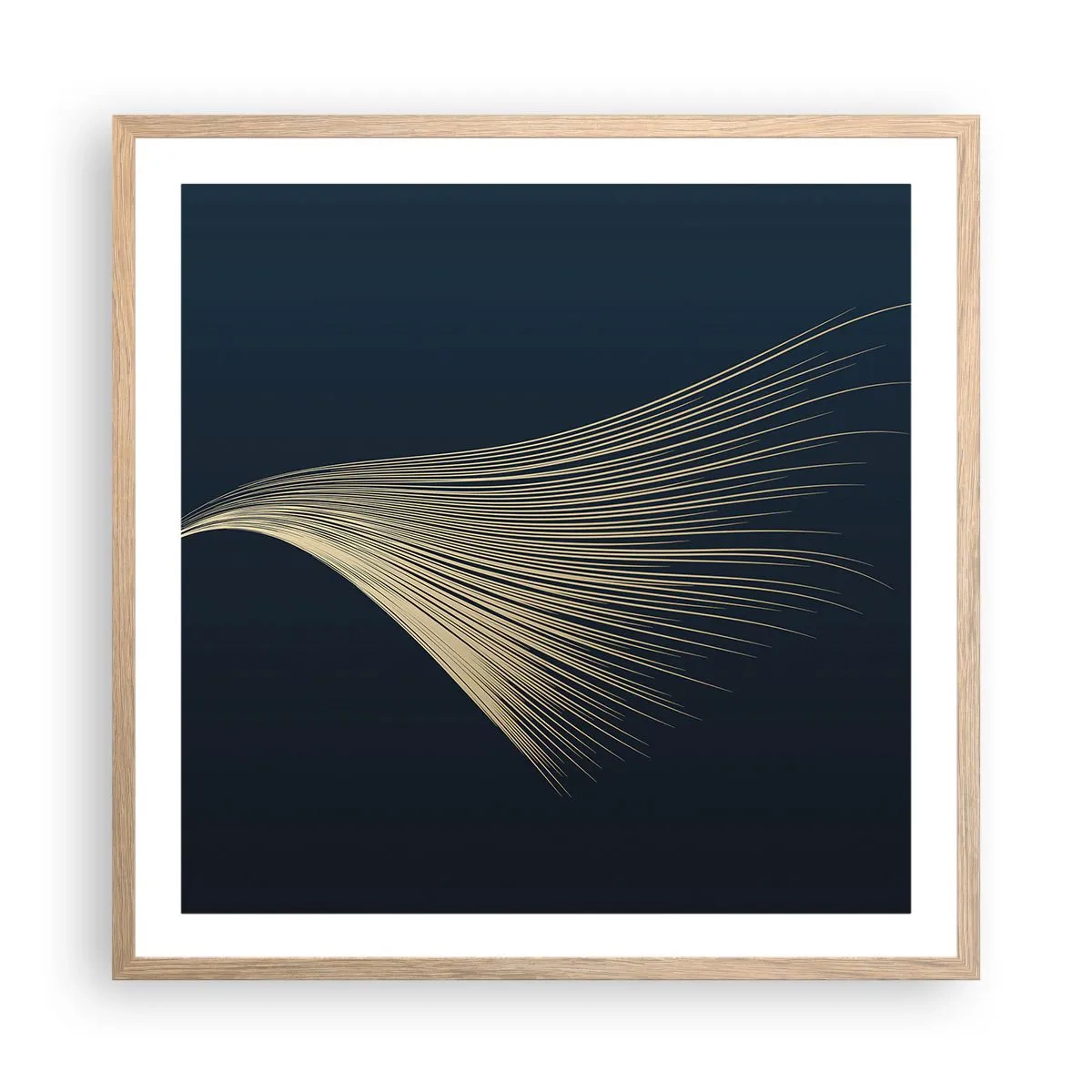 Plagát v ráme zo svetlého duba - Ako anjelské vlasy - 60x60 cm