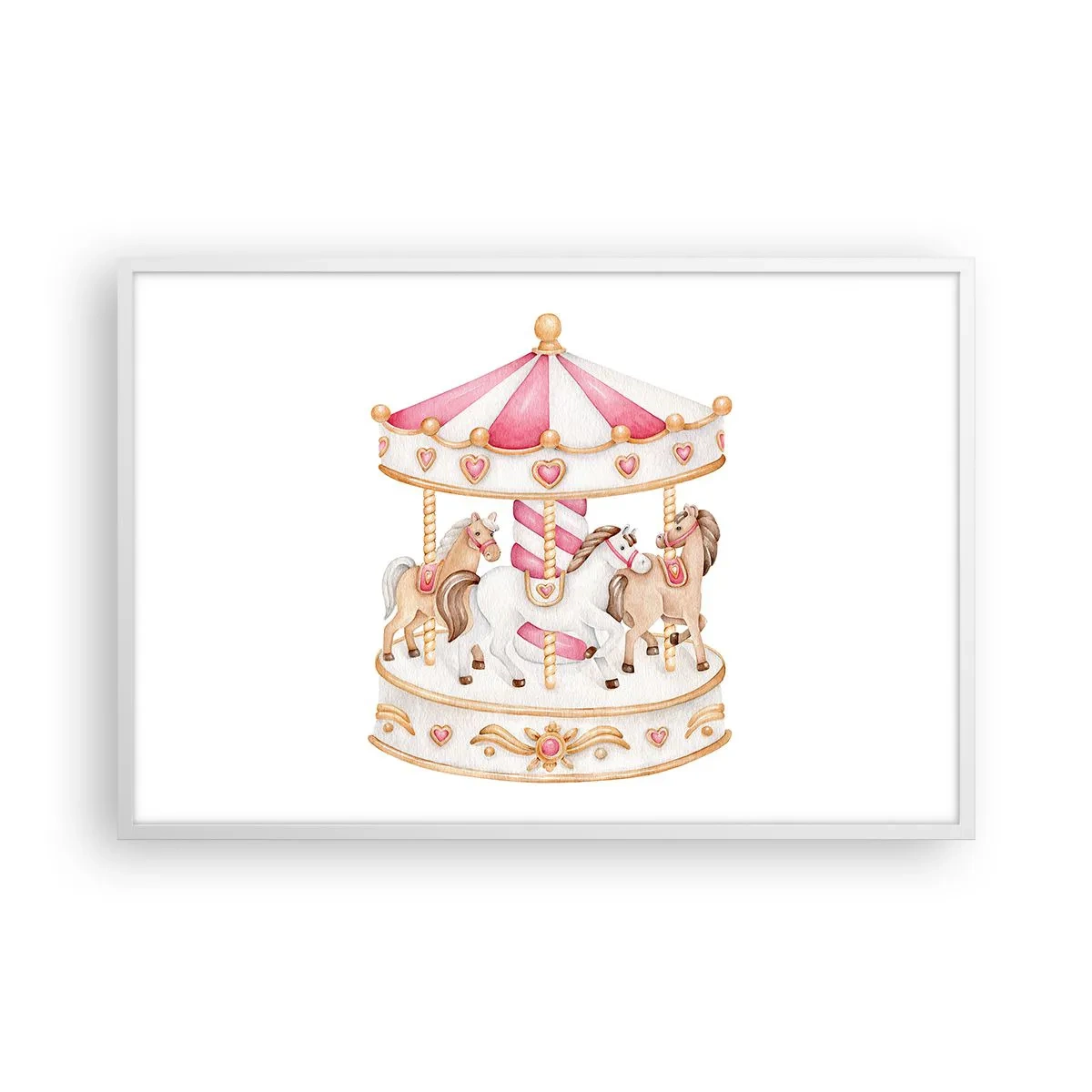 Plagát v bielom ráme - Sladký svet detstva - 91x61 cm