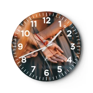 Nástenné hodiny - Prepojená s prírodou - 30x30 cm