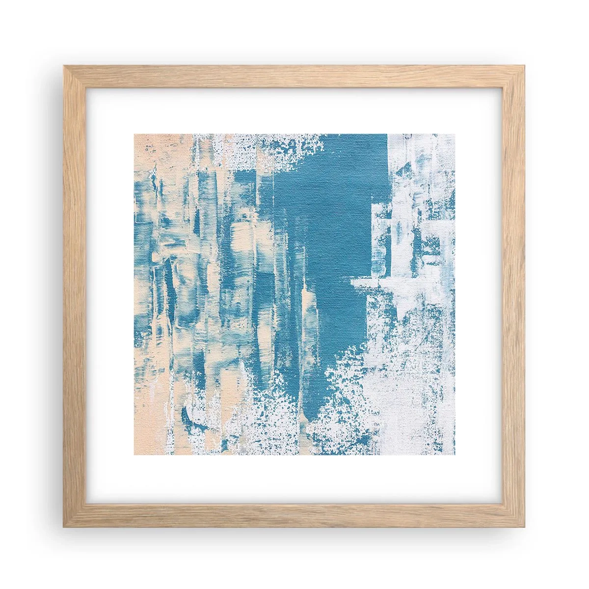 Plagát v ráme zo svetlého duba - Cez cencúľ - 30x30 cm
