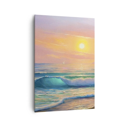 Obraz na plátne - Tyrkysová pieseň vĺn - 70x100 cm