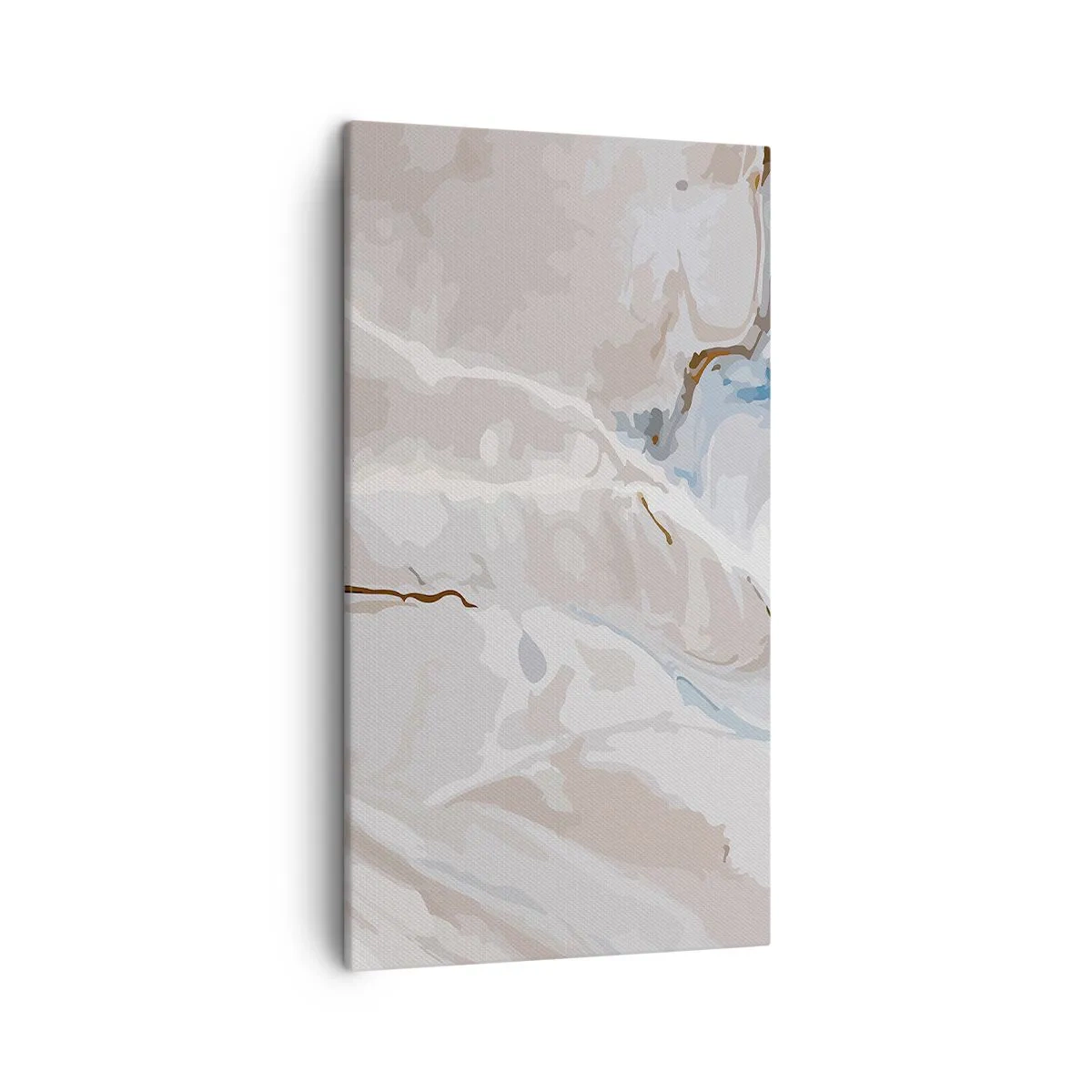 Obraz na plátne - Modré meandre pod bielou - 45x80 cm