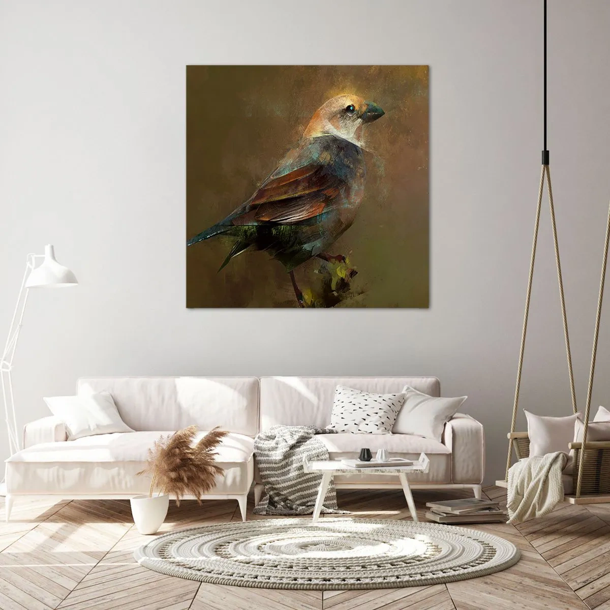 Obraz na plátne - Vrabček, maličký vtáčik - 70x70 cm
