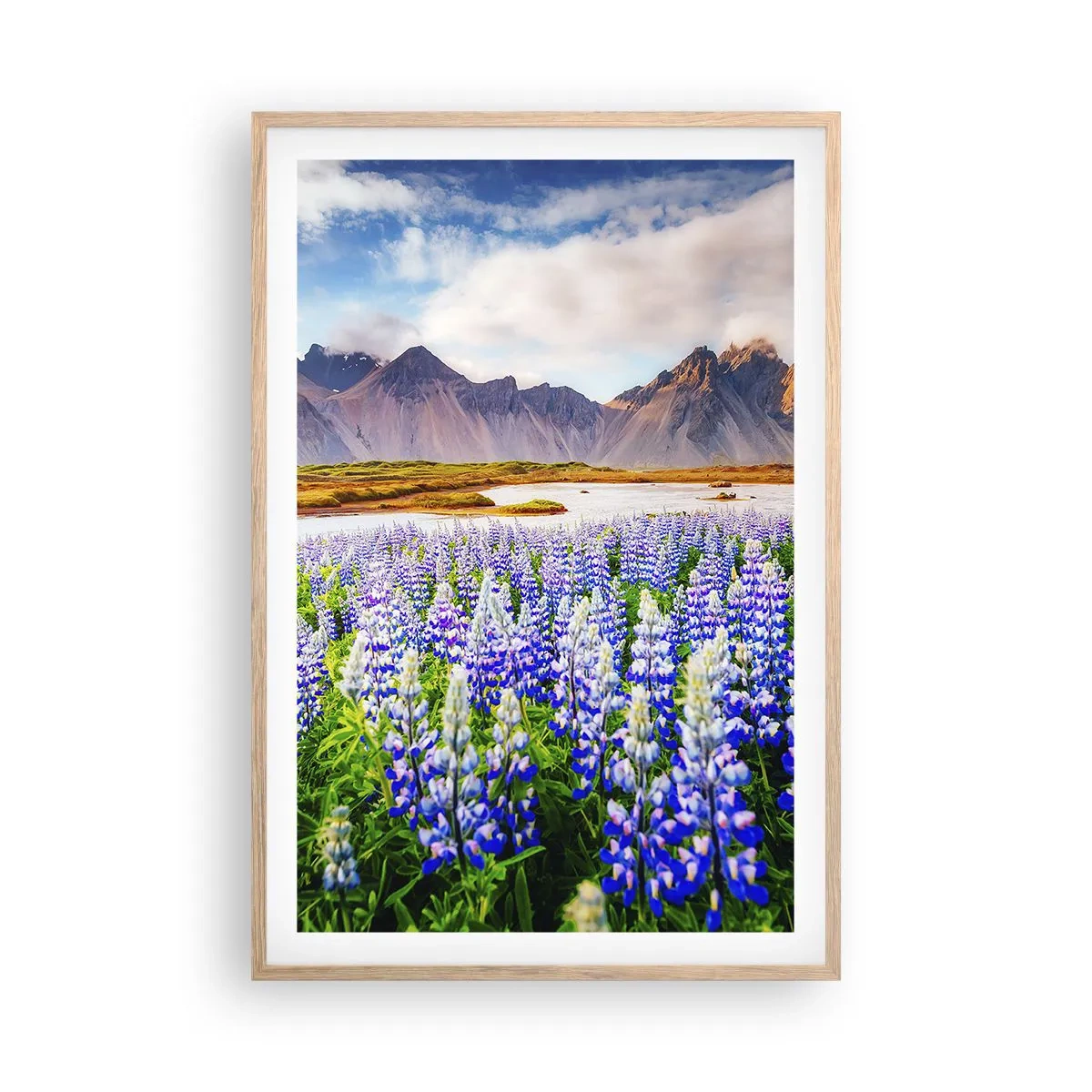 Plagát v ráme zo svetlého duba - Sila a prísnosť vedľa miernosti - 61x91 cm