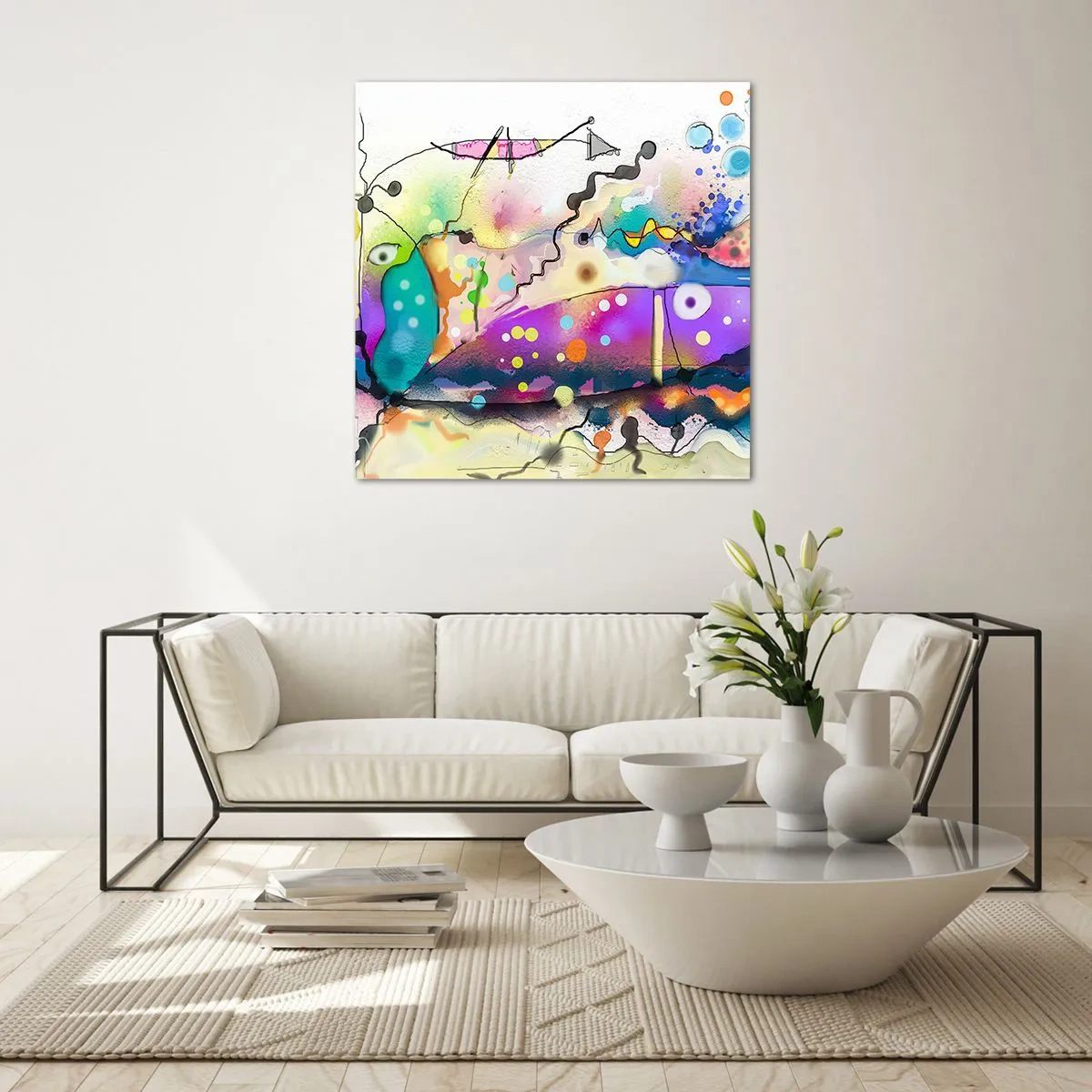 Obraz na skle - Niet slov! - 50x50 cm