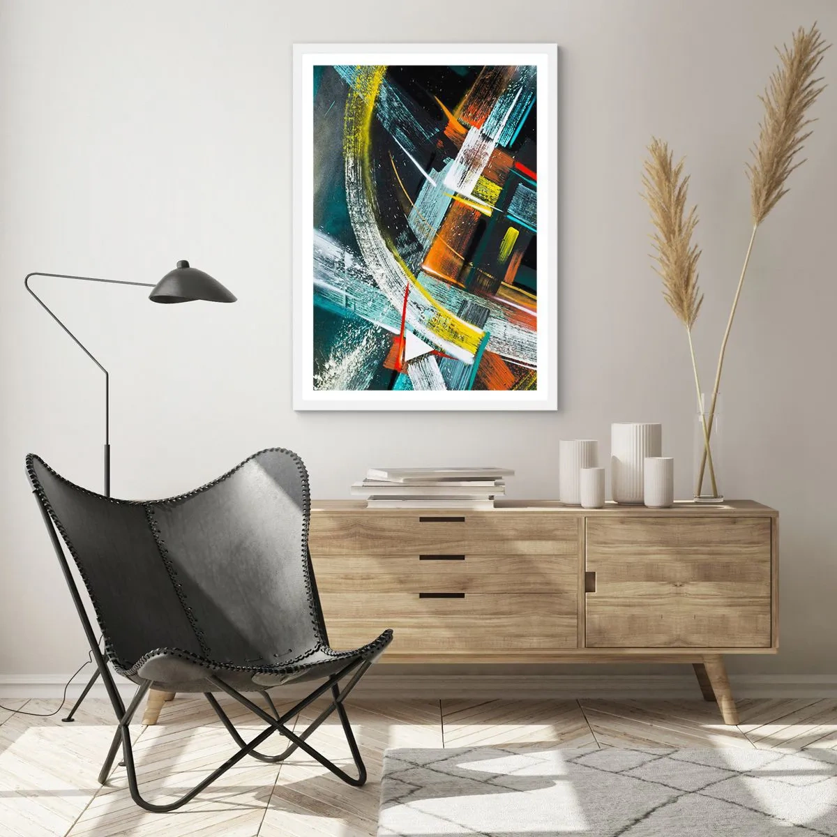 Plagát v bielom ráme - Energia pohybu - 61x91 cm