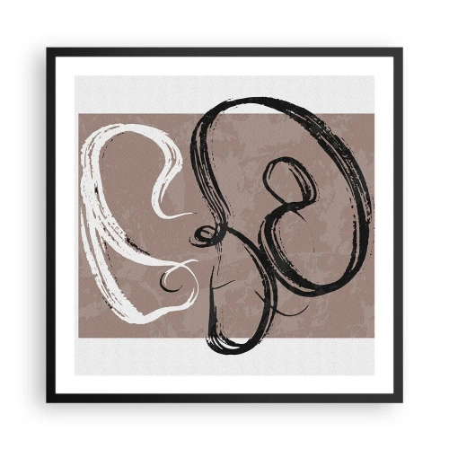 Plagát v čiernom ráme - Kompozícia – hľadanie úplnosti - 60x60 cm