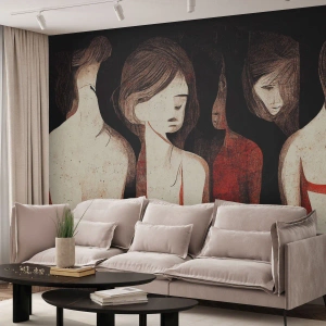 Fototapeta Standard Eco - Madony z temnoty - ženy, Kus, Smútok - 200x140 cm