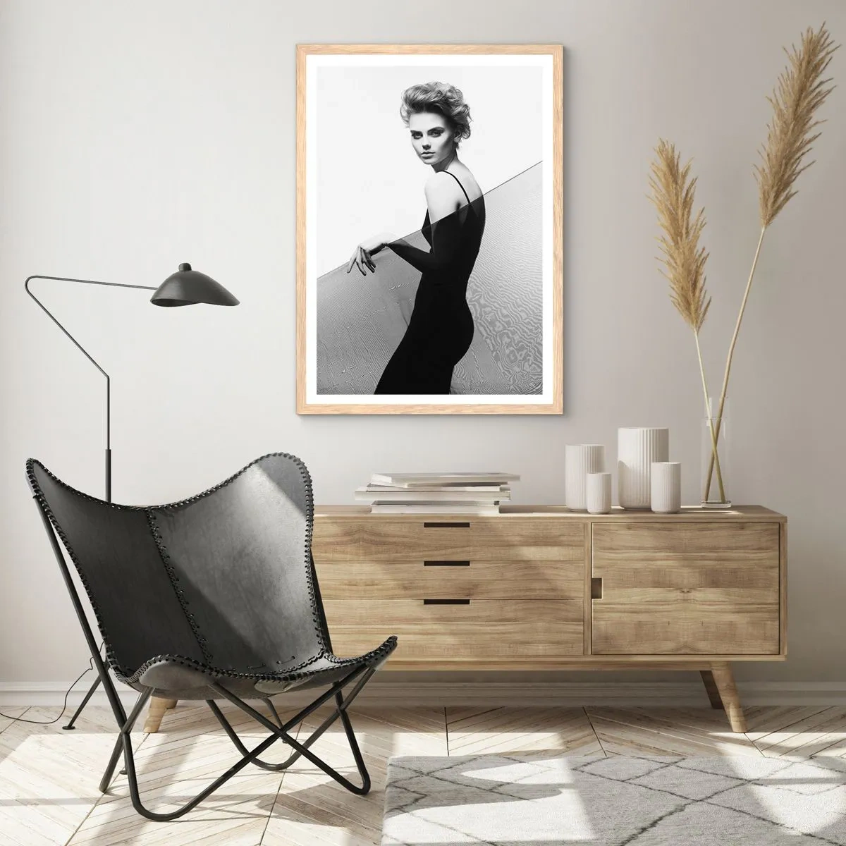 Plagát v ráme zo svetlého duba - Magnetický pohľad - 61x91 cm