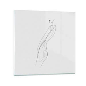 Obraz na skle - Iba sľub - 70x70 cm