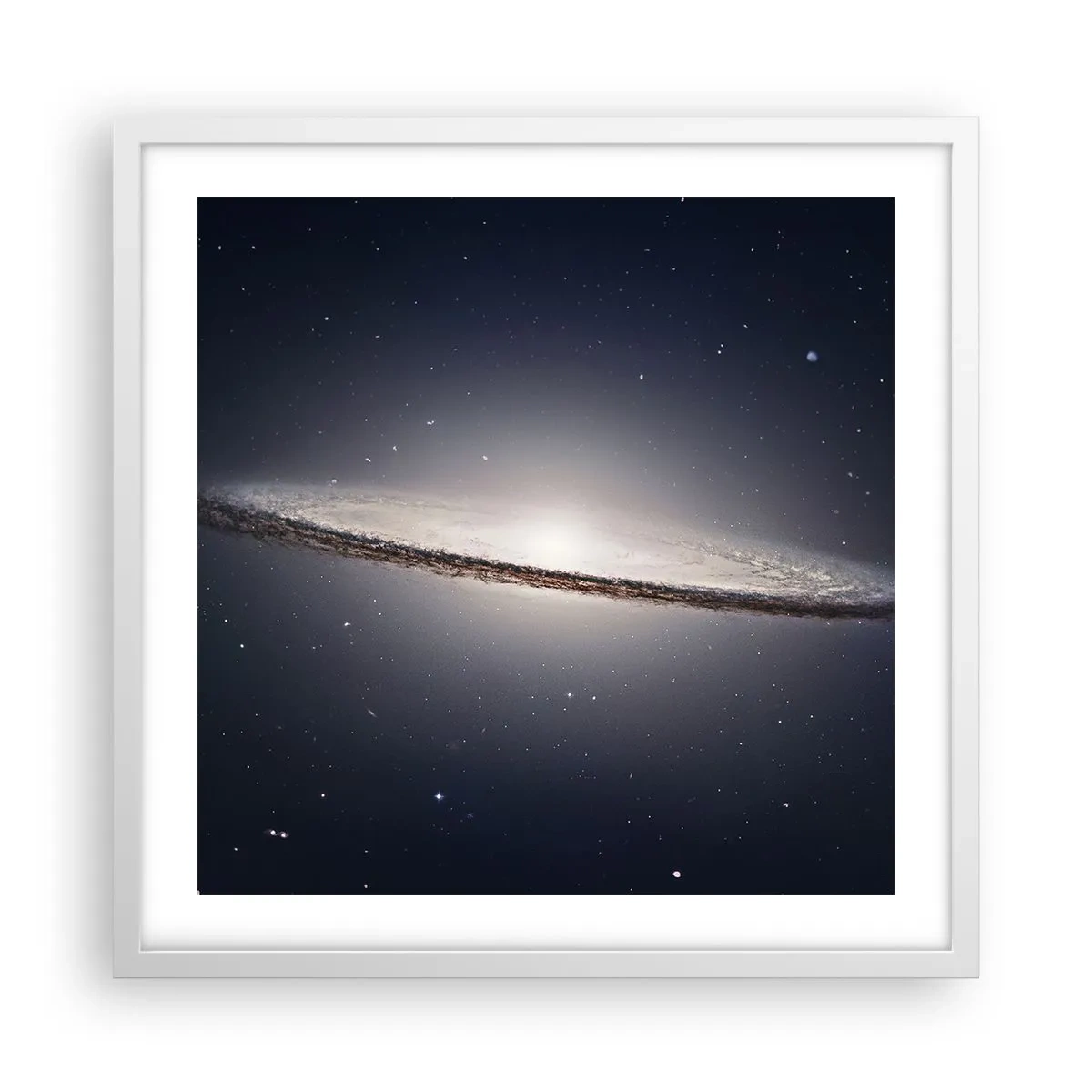 Plagát v bielom ráme - Kedysi dávno v jednej preďalekej galaxii… - 50x50 cm