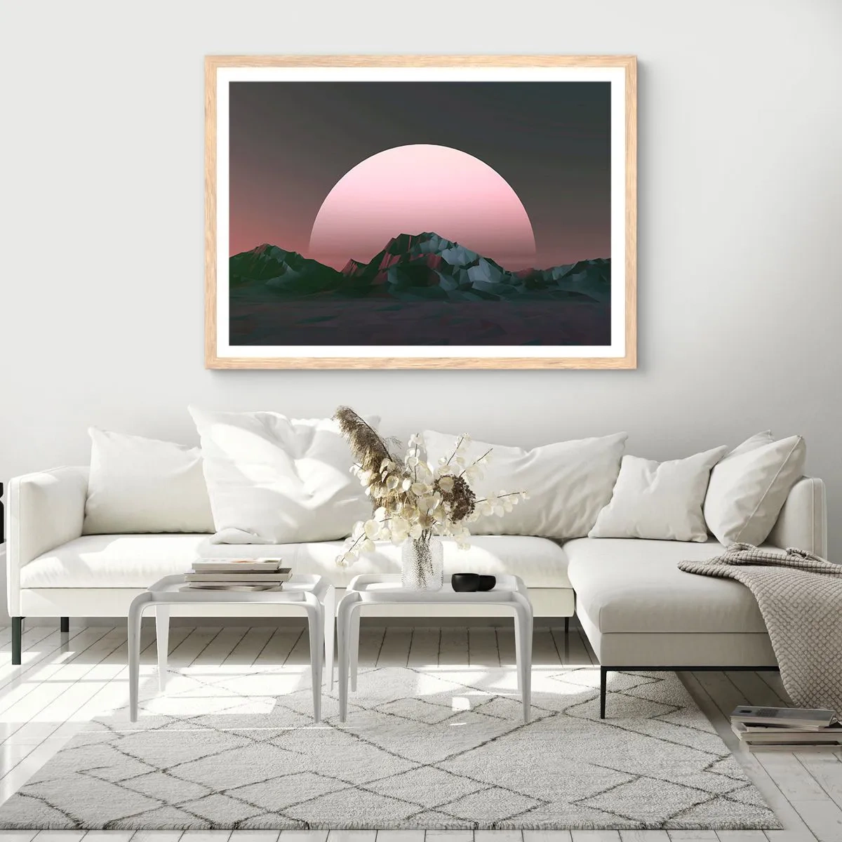 Plagát v ráme zo svetlého duba - V susednej galaxii - 100x70 cm