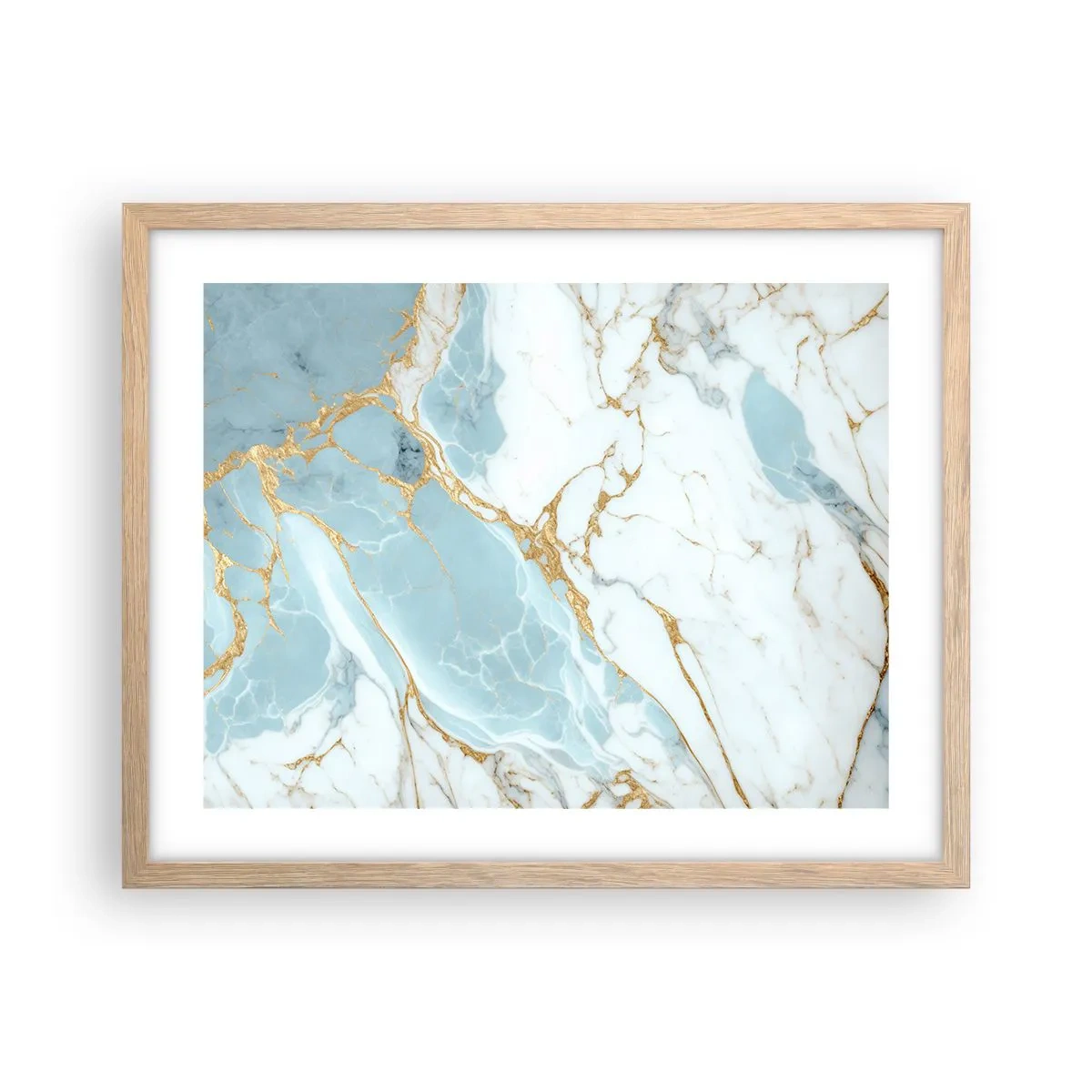 Plagát v ráme zo svetlého duba - Bohatstvo kameňa - 50x40 cm