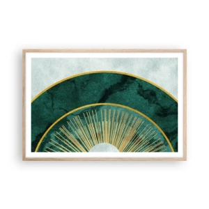 Plagát v ráme zo svetlého duba - Iná slnečná sústava - 91x61 cm
