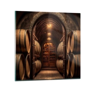 Obraz na skle - Nádherná pivnica - 60x60 cm