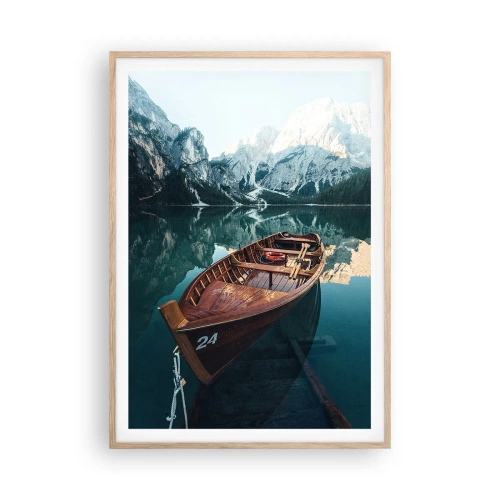 Plagát v ráme zo svetlého duba - Ako namaľované na skle - 70x100 cm