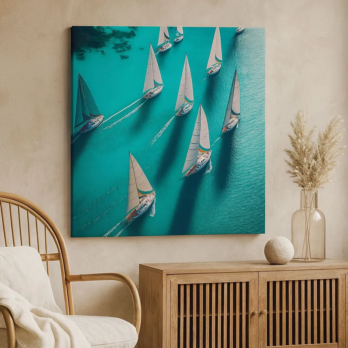 Obraz na plátne - Zápasenie s vetrom - 30x30 cm