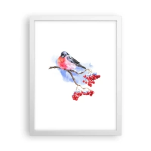 Plagát v bielom ráme - Farebná zima - 30x40 cm