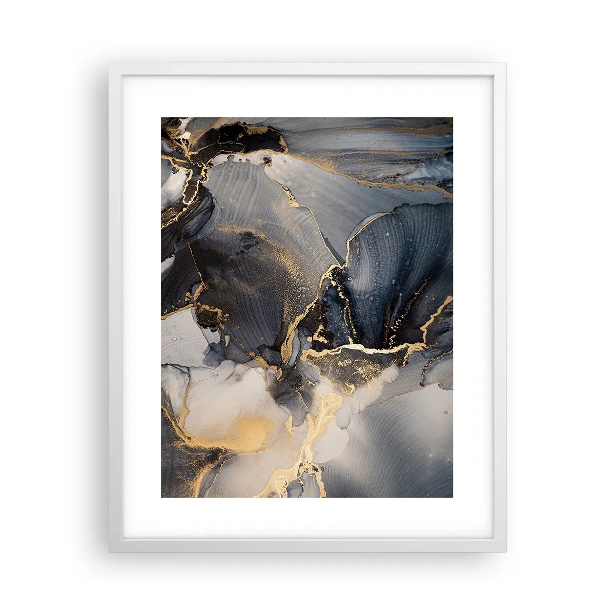 Plagát v bielom ráme - Život kameňa - 40x50 cm