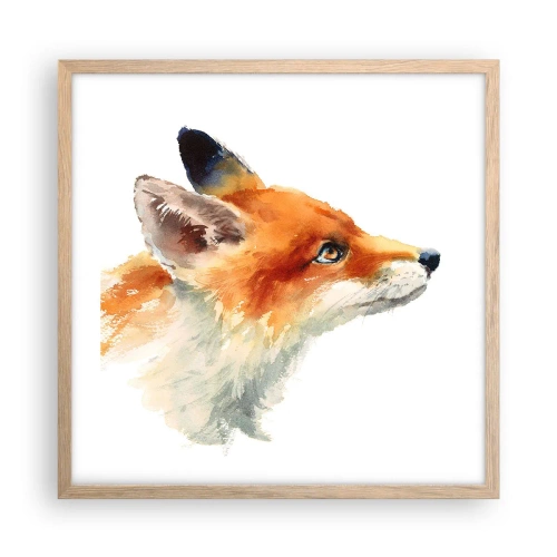 Plagát v ráme zo svetlého duba - Opatrnosti nie je nikdy dosť - 50x50 cm