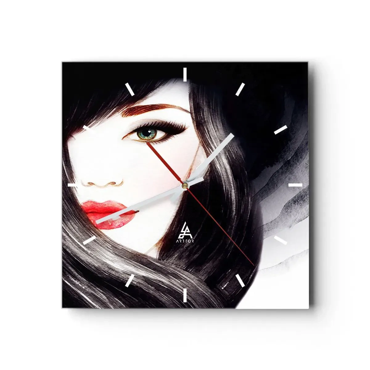 Nástenné hodiny - Zafírový pohľad - 30x30 cm