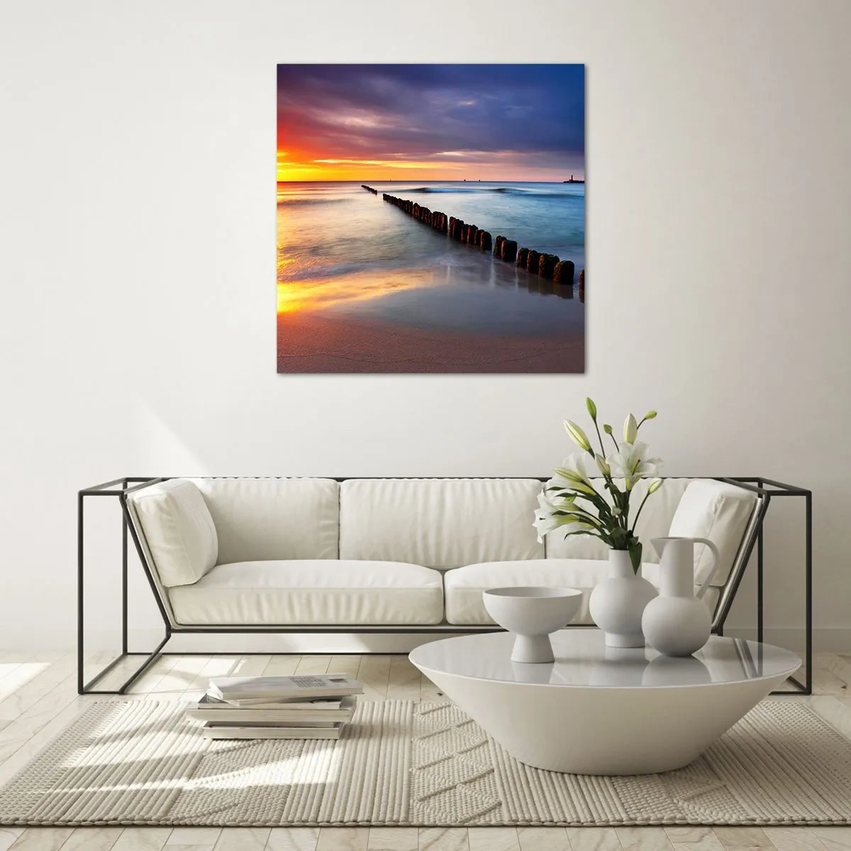 Obraz na skle - Počúvaj ticho - 40x40 cm