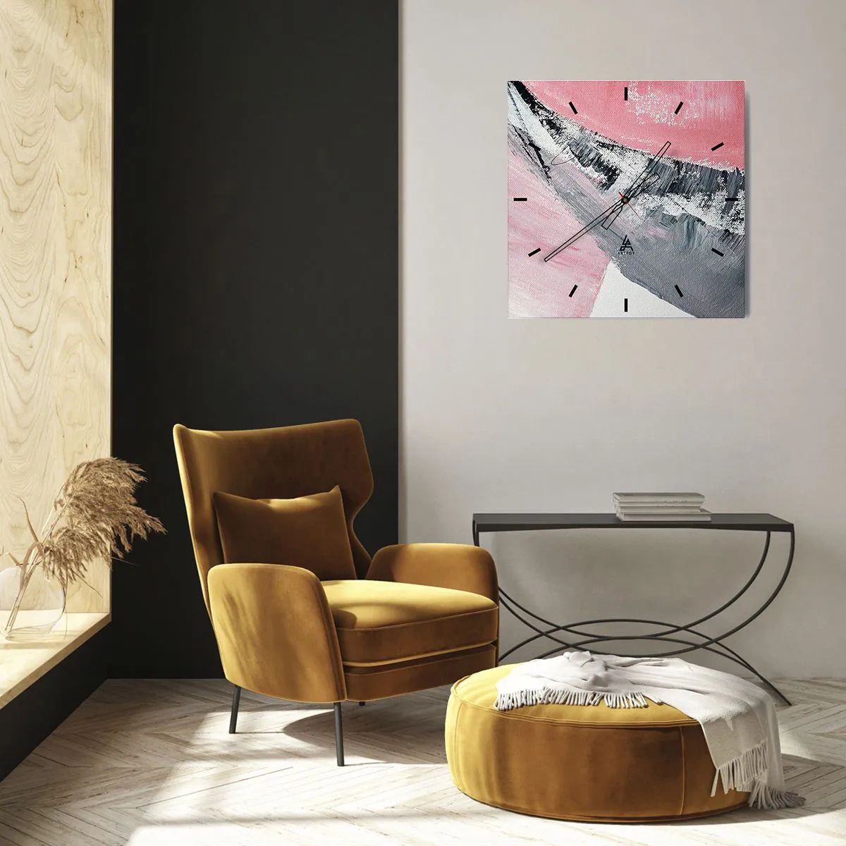 Nástenné hodiny - Zladená kompozícia - 40x40 cm