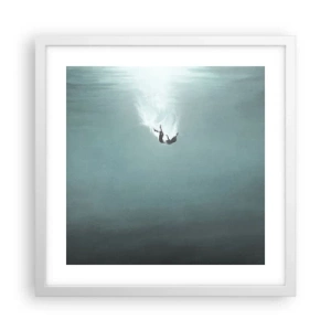Plagát v bielom ráme - V objatí oceánu - 40x40 cm
