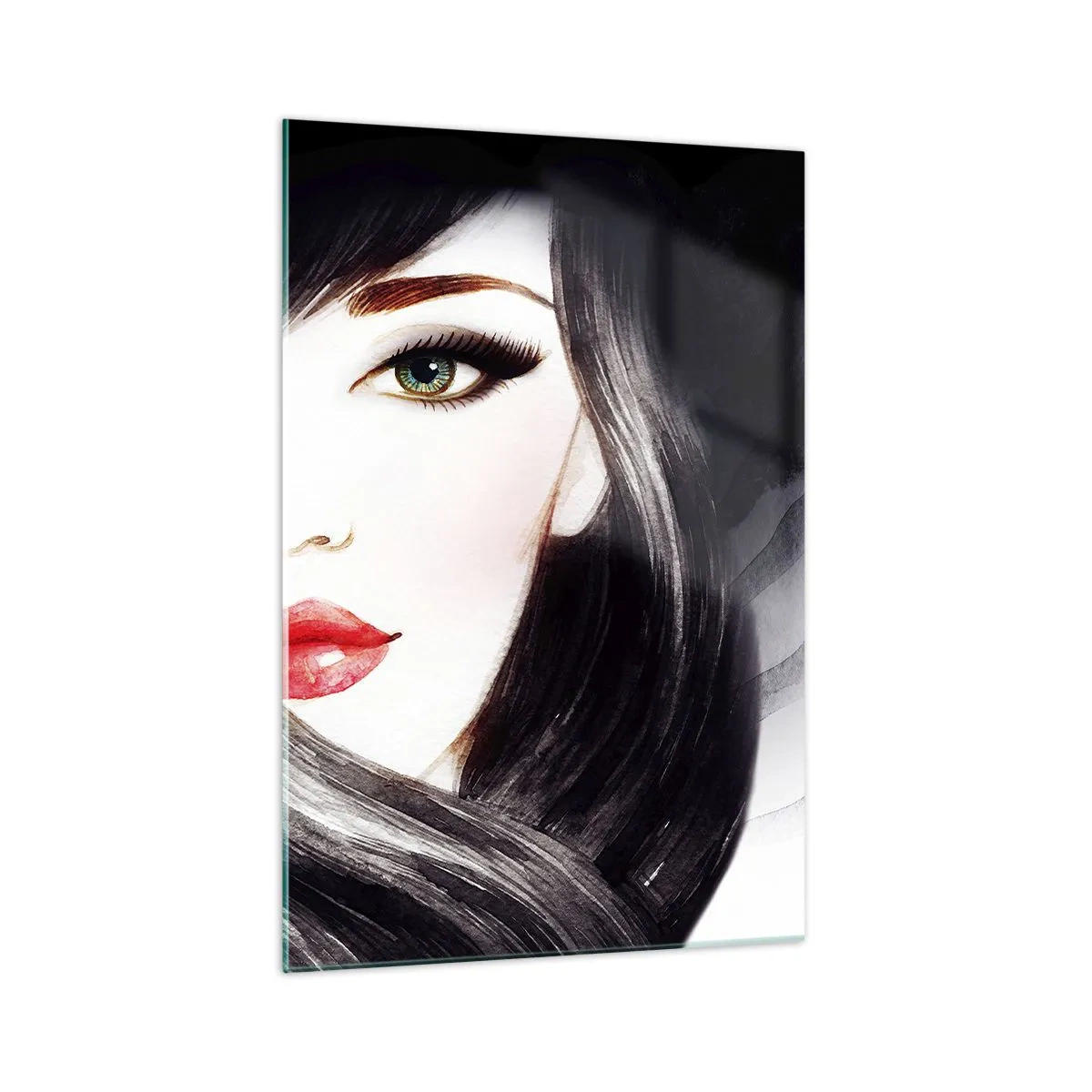 Obraz na skle - Zafírový pohľad - 70x100 cm