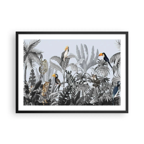 Plagát v čiernom ráme - Africká rozprávka - 70x50 cm