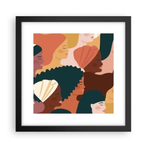 Plagát v čiernom ráme - Iba ženskosť - 30x30 cm