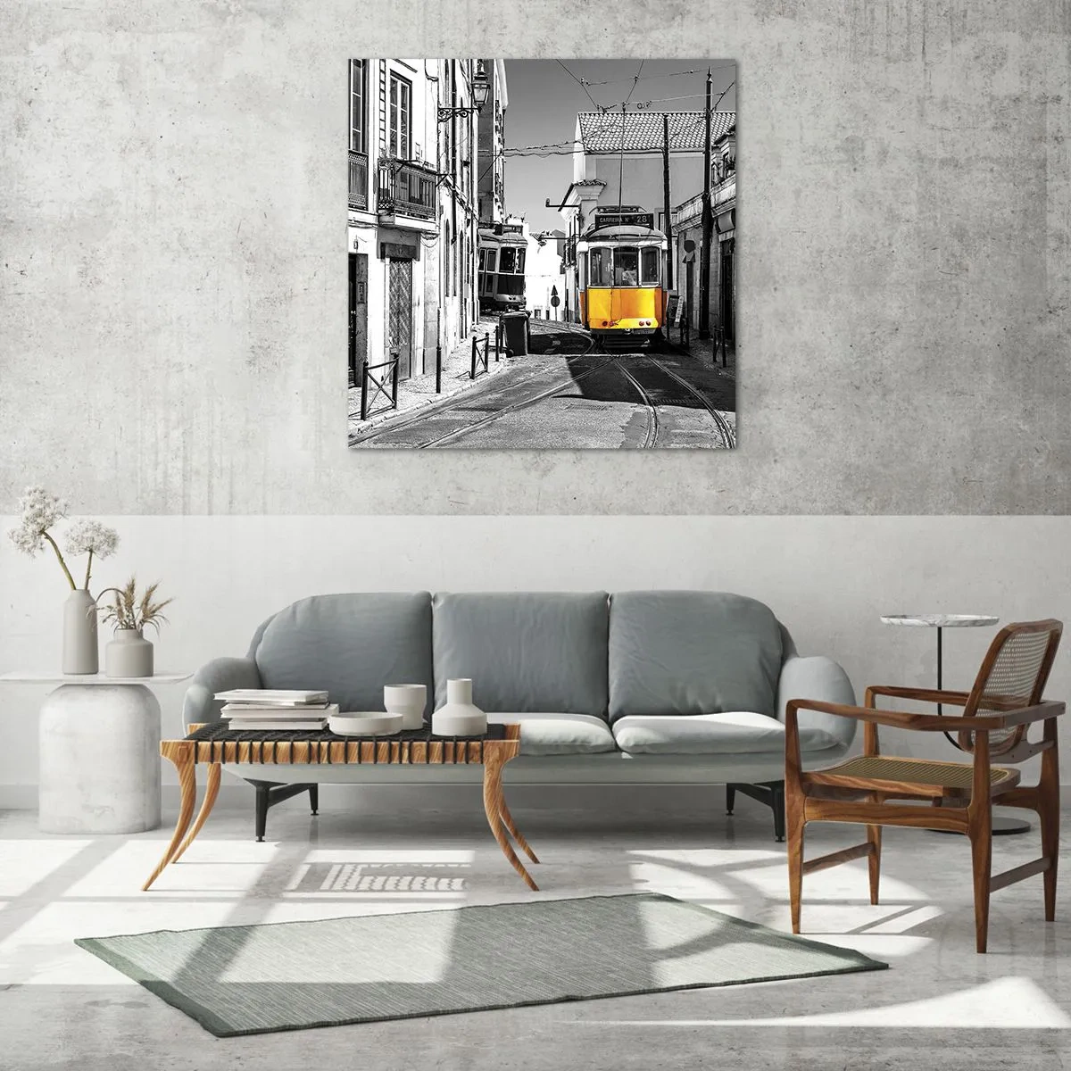 Obraz na skle - Duch Lisabonu - 70x70 cm