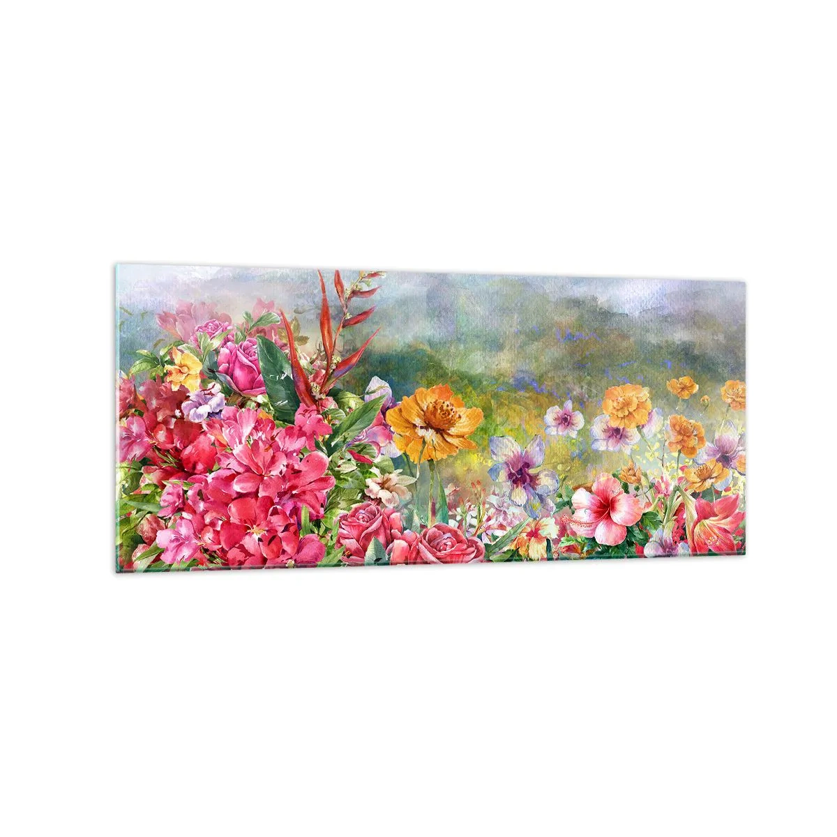 Obraz na skle - Záhrada, ktorá sa zbláznila - 120x50 cm