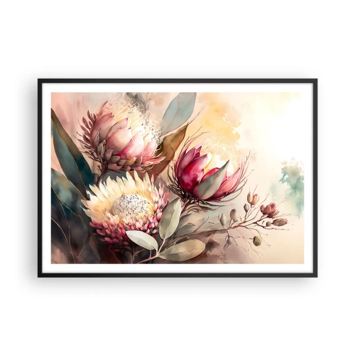 Plagát v čiernom ráme - Z profilu a en face - 100x70 cm