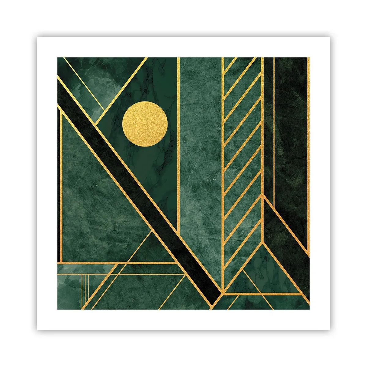 Plagát - Dynamika zlata a lazuritu - 50x50 cm