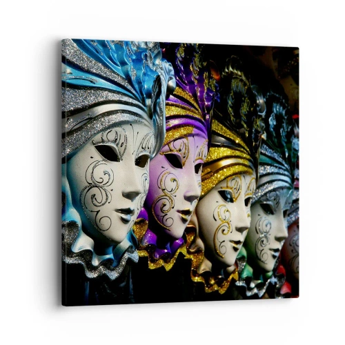 Obraz na plátne - Tajomstvo v zlatej a v striebornej - 40x40 cm