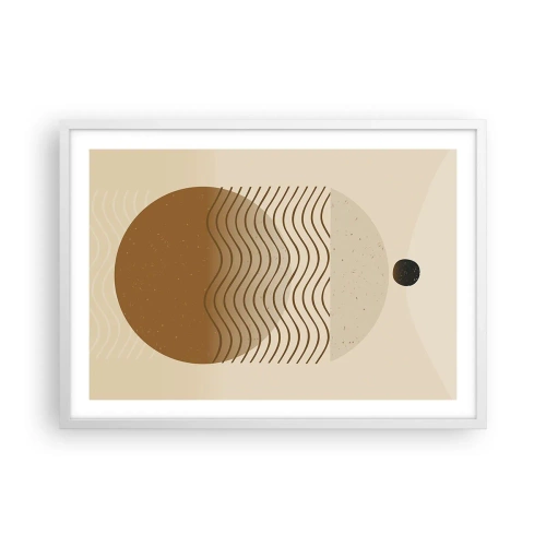 Plagát v bielom ráme - O pôvode geometrických obrazcov - 70x50 cm