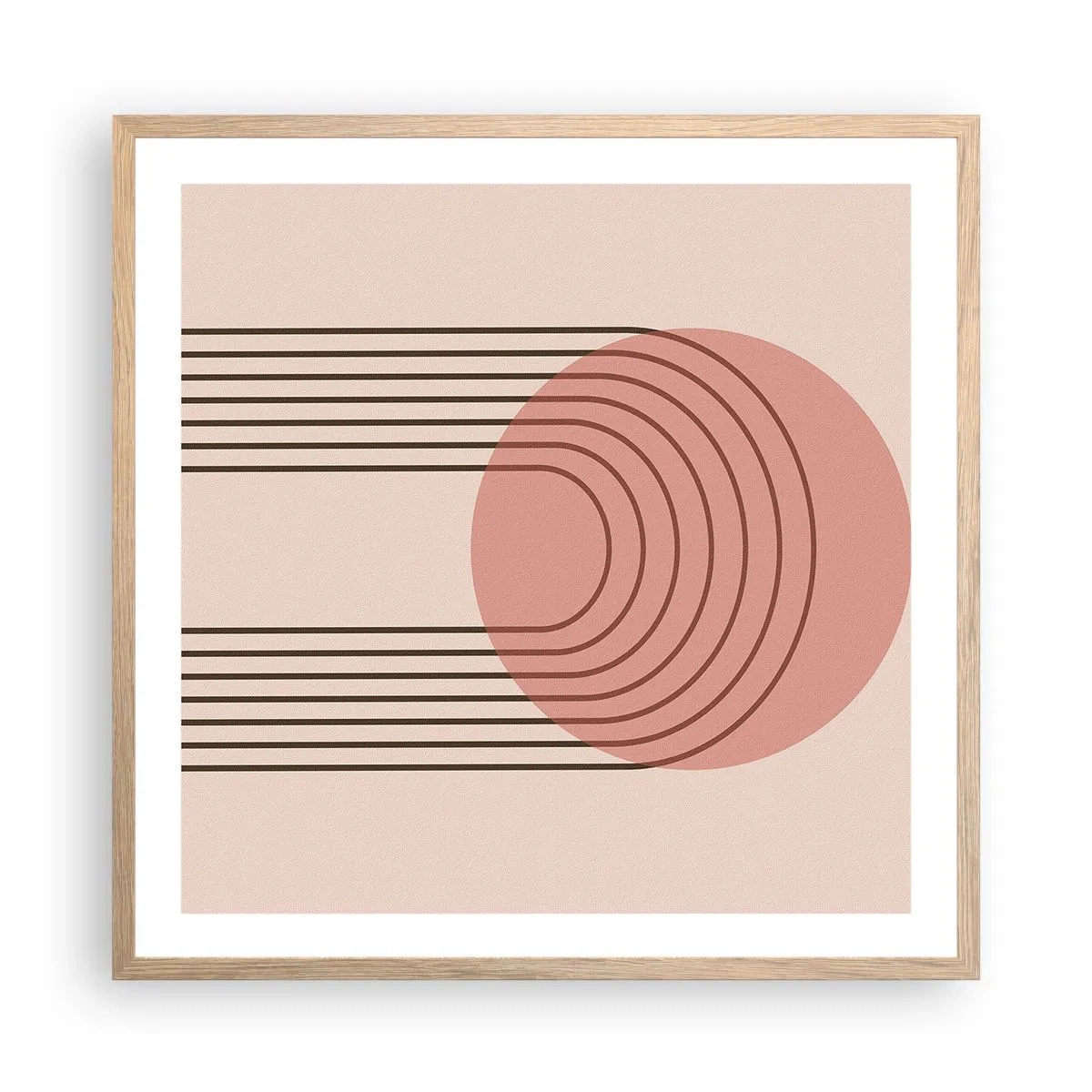 Plagát v ráme zo svetlého duba - Neodolateľná príťažlivosť - 60x60 cm