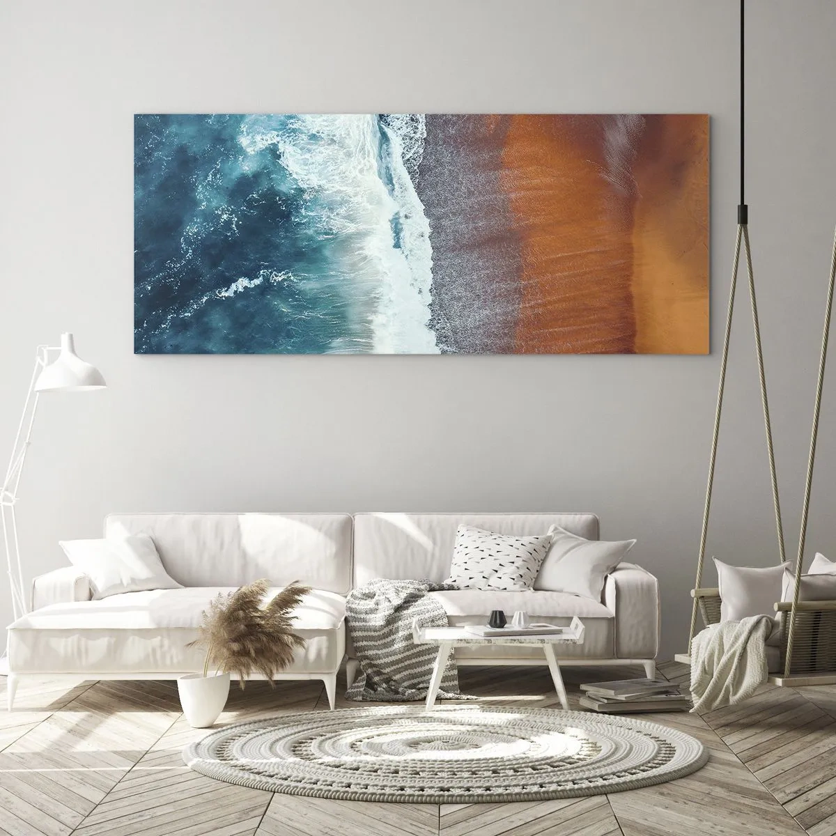 Obraz na skle - Dotyk oceánu - 100x40 cm