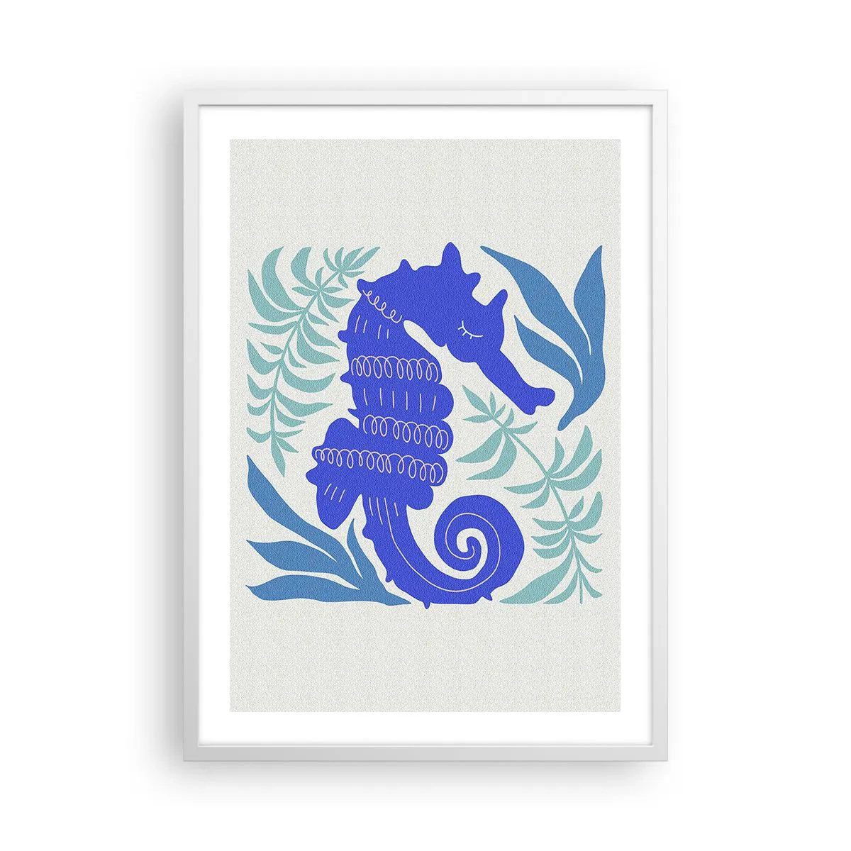 Plagát v bielom ráme - Na podvodnej lúke - 50x70 cm