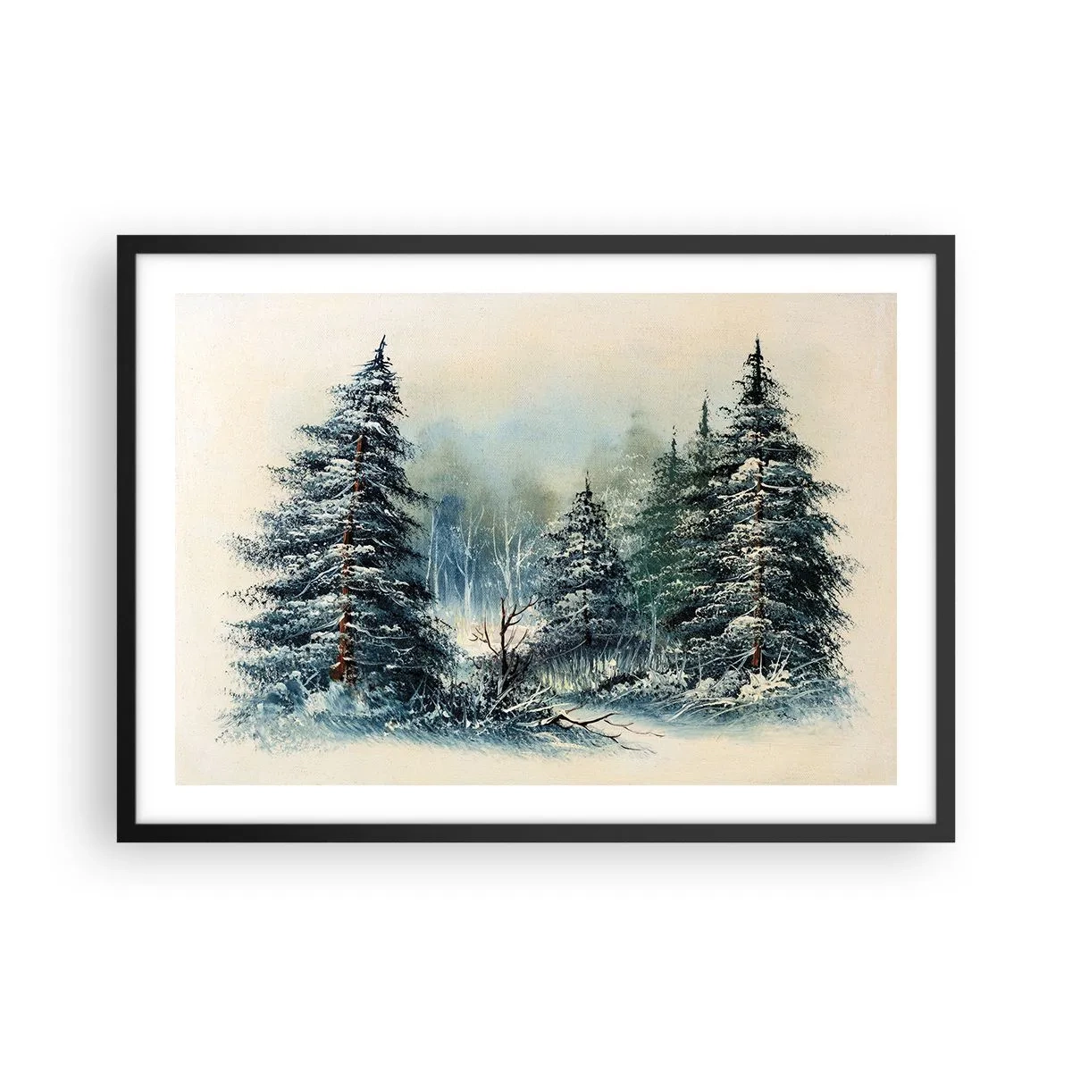 Plagát v čiernom ráme - Pripravenie na Vianoce - 70x50 cm