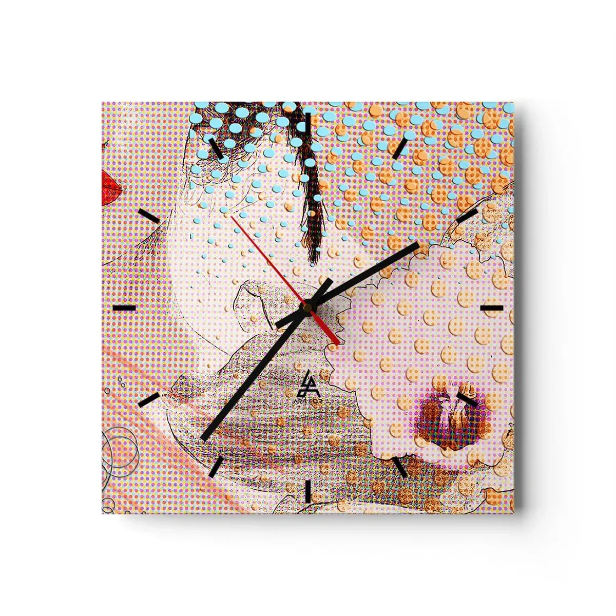 Nástenné hodiny - Komiksový heroín - 30x30 cm