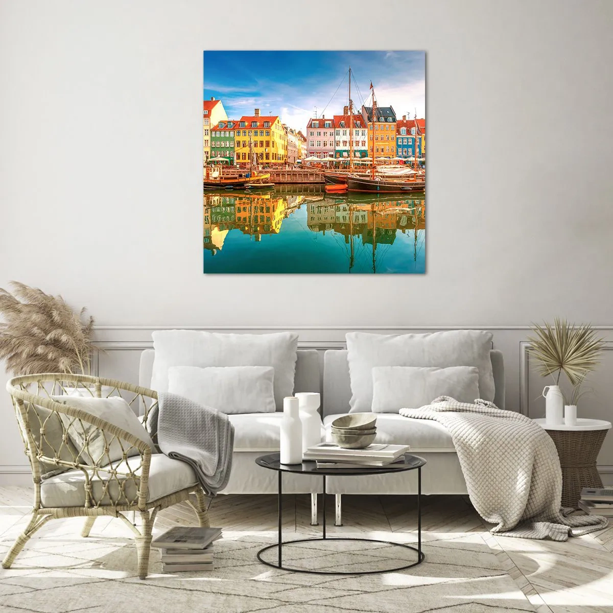 Obraz na skle - Pri vode hladkej ako zrkadlo - 60x60 cm