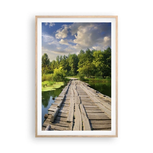 Plagát v ráme zo svetlého duba - Leto, leto všade - 61x91 cm