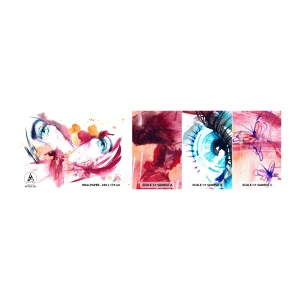 Vzorka Fototapeta Standard Eco - V blízkosti svet rozkvitá - Abstrakcia, Ženská tvár, Ženské oči - 100x30 cm