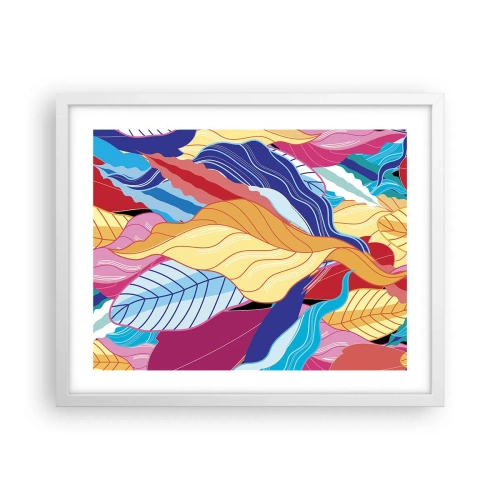 Plagát v bielom ráme - Farebný neporiadok - 50x40 cm