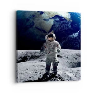 Obraz na plátne - Pozdravy z Mesiaca - 30x30 cm