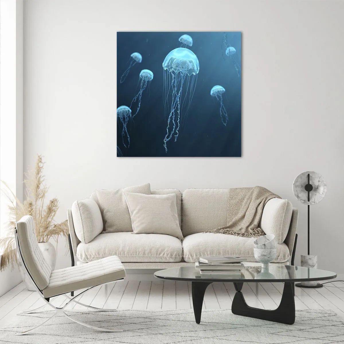 Obraz na skle - Oceánsky tanec - 60x60 cm